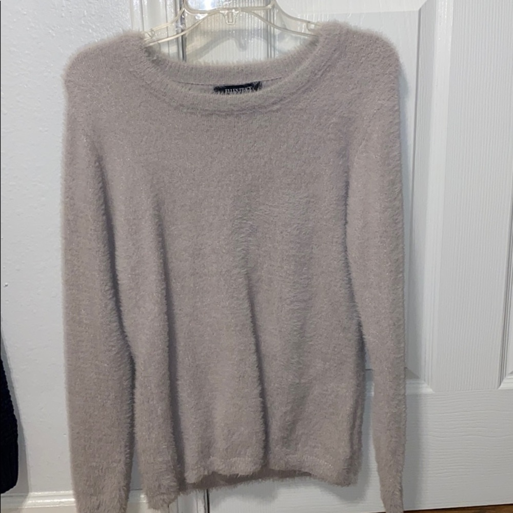 Ellen Tracy fuzzy lavender sweater